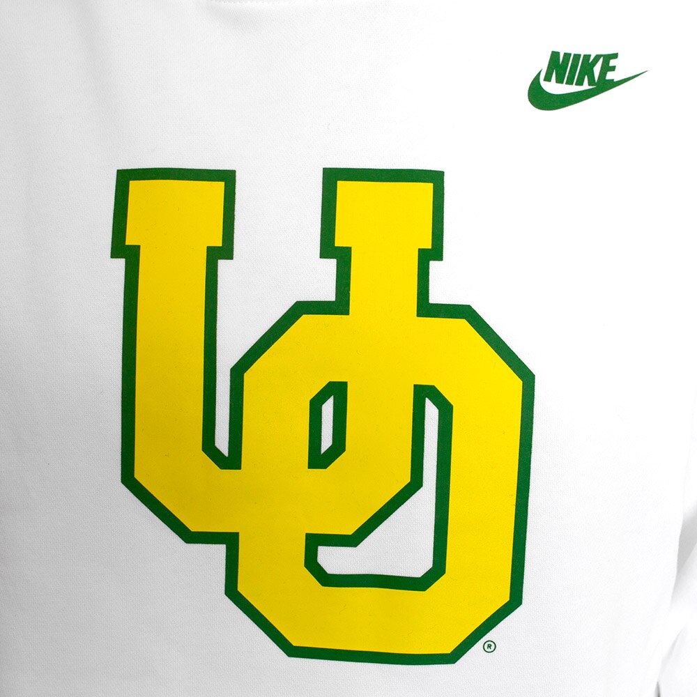 Interlocking UO, Nike, White, Hoodie, Cotton Blend, Women, Pullover, Sweatshirt, 795250